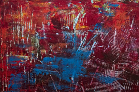 Sheila Danko&nbsp;• <em>Embers</em>&nbsp;• Oil and cold wax on arches huile, matted and framed&nbsp;• 14″×&nbsp;11″&nbsp;• $185.00<a class="purchase" href="https://state-of-the-art-gallery.square.site/product/sheila-danko-embers/6JP3N5W4BBMSRRR55UX4UGEA" target="_blank">Buy</a>