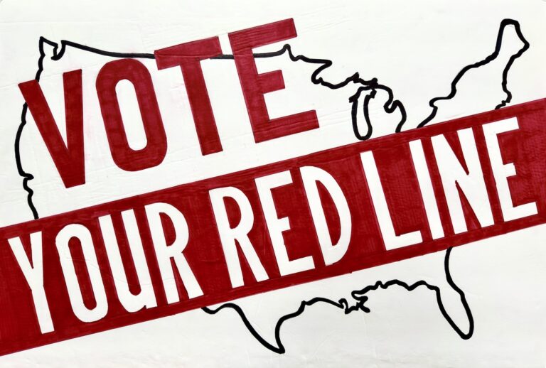 Vote Your Red Line Posters, Series of 5 by DemocracyDefenderPMB