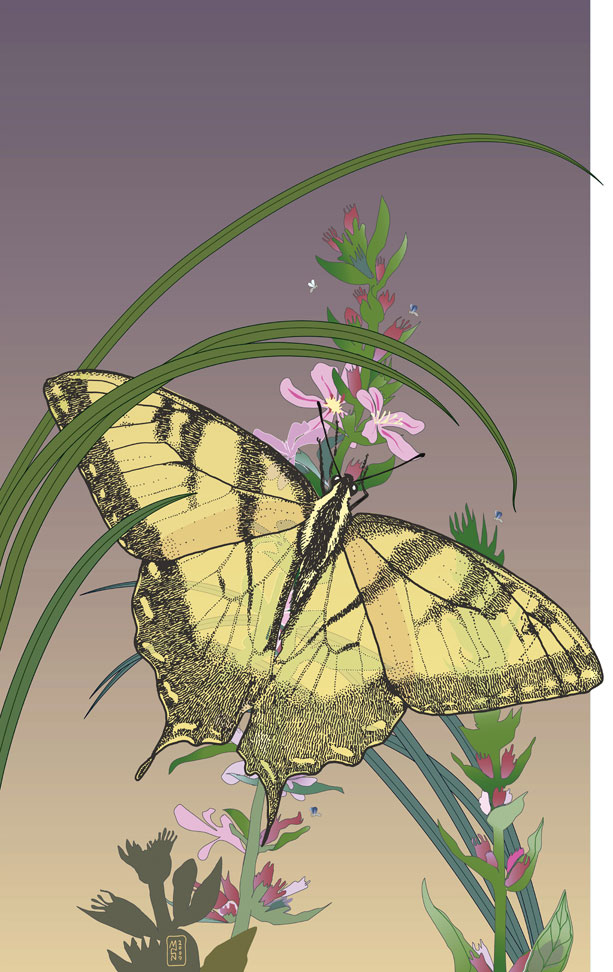 Margy Nelson • <em>Loosestrife and Swallowtail</em> • NFS